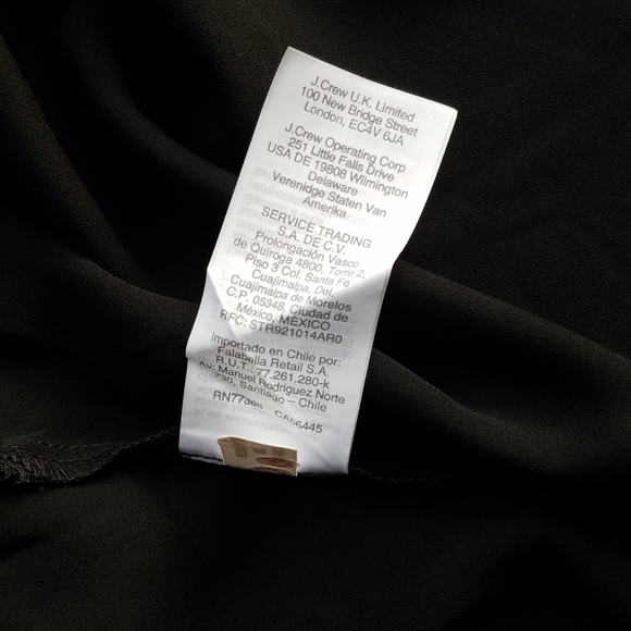 New J. Crew Black Blouse Cap Sleeve Top XXS - Picture 6 of 9